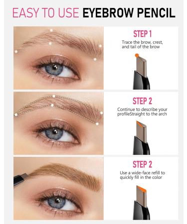 YFulfill Eyebrow Pencil Light Brown Eye Brow Pencils for Women Blonde Light Brown Brow Pencil Eyebrow Pen Light Brown Light Brown Eyebrow Pencil Waterproof Light Eyebrow Makeup for Women Light Brwon - Buy Online on SooperMarket.com