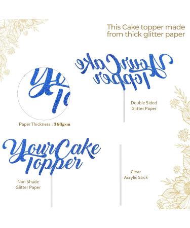 Personalize Pro Love Bird Glitter Cake Topper Cupcake Topper Perfect for Your Special Day Love Theme Wedding Engagement Anniversaries Valentine's Day Cake Picks Decorations - Red Love with Birds Kissing Red - Buy Online on SooperMarket.com