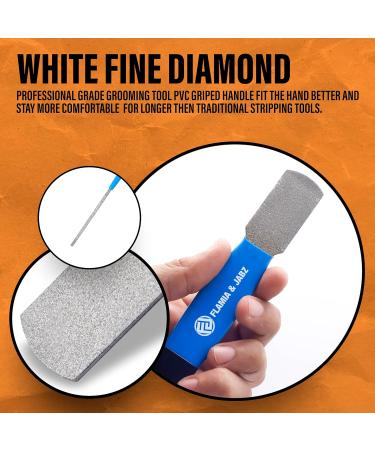 FLAMIA & JABZ Stripping Metal Stone Diamond Edged for Dogs Cats & Pets with Plastic Grip (2 Piece Pack of Coarse & Fine) - Buy Online on SooperMarket.com