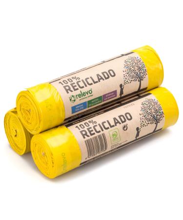 Relevo 45 pieces garbage bags 30 liters - 100% recycled and durable F - 30 L