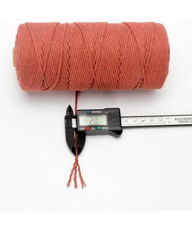 2mm x 219yd Macrame Cord - Natural White Cotton Twine String for DIY Knitting & Plant Hangers - Rustic Craft String for Christmas Wedding Decor - Buy Online on SooperMarket.com