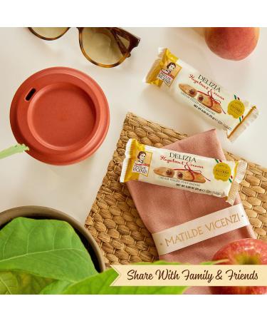 Delizia Hazelnut Cream Puff Pastry Rolls 4-Pack - Made in Italy | All-Natural Kosher Dairy - 4.41oz (125g) Box by Matilde Vicenzi - Buy Online on SooperMarket.com