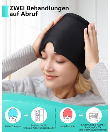 Ultimate Migraine Relief Mask | Cooling Cap & Gel Pads for Headaches - Buy Online on SooperMarket.com