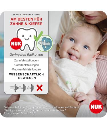 Nuk Space Pacifier Set | 6-18 Months | Disney Mickey Mouse | Extra Ventilation | BPA-Free Silicone | Gray & White | 2 Pieces - Buy Online on SooperMarket.com