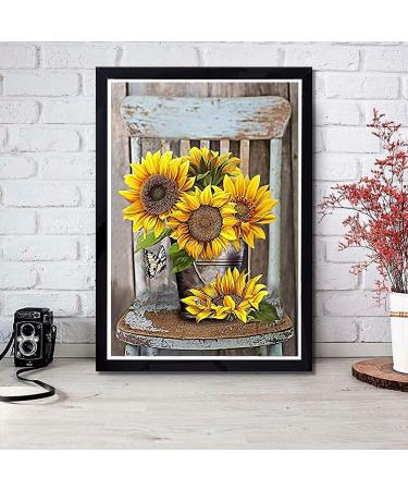 VIGEGU Flowers Cross Stitch Kit - 11CT Stamped & Counted DIY Embroidery for Beginners - Home Decor - 12x16inch - Buy Online on SooperMarket.com