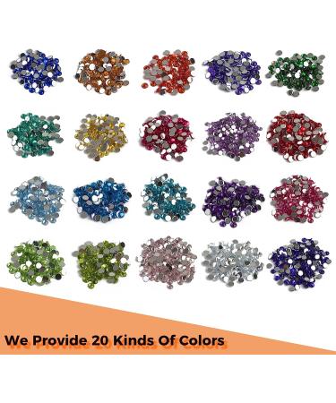 Rhinestones Diamond Painting Beads - 20 Colors Round Bead Kit | 4000PCS Diamond Painting Drills & Accessories - Buy Online on SooperMarket.com