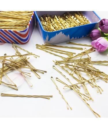 300 CT Hair Bobby Pins Set | Storage Box | 2.4 & 2 Sizes for Girls, Women | Blonde | Hair Accessories - Buy Online on SooperMarket.com