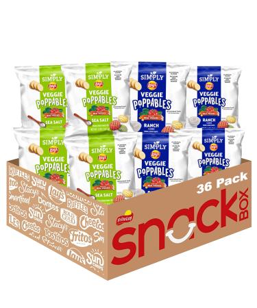 Simply Lay's Veggie Poppables Variety Pack 0.5 Ounce (Pack of 36) NEW Veggie Poppables 18 Ounce (Pack of 1)