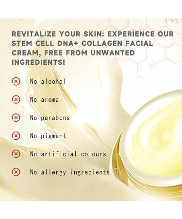 PrimeCove - Stem Cell DNA+ Collagen Facial Cream (50g) | Hydrate Combat Aging & Soothe | Powerful Ingredients - Grape Fruit Cell Extract Hydrolyzed Collagen & More - Buy Online on SooperMarket.com