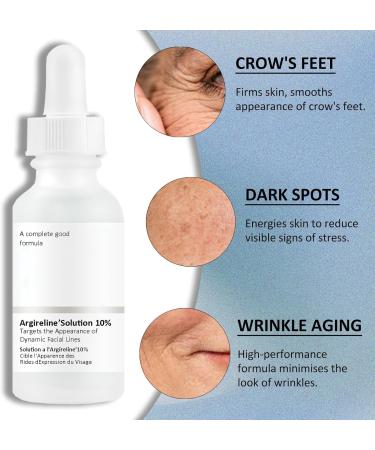 Argireline Solution 10% Anti Wrinkle Serum - Anti Aging Serum for Face Argireline Serum - Deep Wrinkle Reducer Anti Aging Promote Collagen Peptides Serum for a Revitalized Youthful Glow - Buy Online on SooperMarket.com