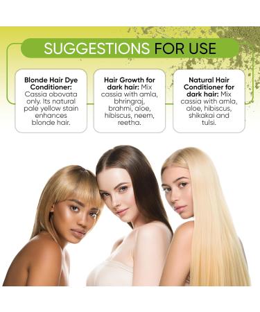 Davis Finest Cassia Obovata Powder 250g - 100% Pure & Natural Blonde Hair Dye & Conditioner - Buy Online on SooperMarket.com
