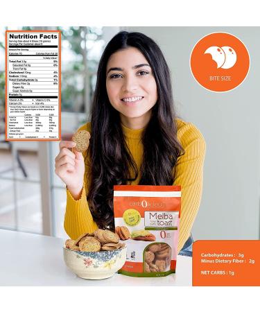 Low Carb Onion & Garlic Melba Toast - 4 oz | Healthy Snacking Option - Buy Online on SooperMarket.com