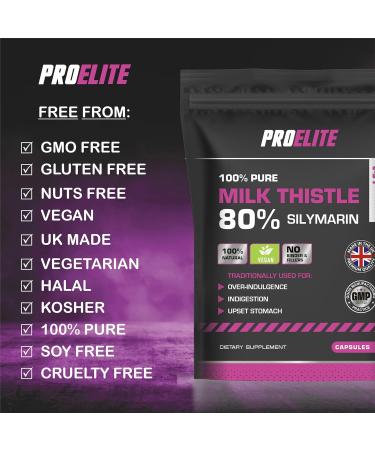 Milk Thistle Capsules 12 000mg - 80% Silymarin High Strength - 90 Capsules Vegan NO Fillers & Binders 100% Pure - Milk Thistle Tablets Powder Alternative by PROELITE 90 count (Pack of 1) - Buy Online on SooperMarket.com