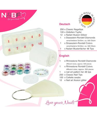 NAILS FACTORY N&BF | UV Gel Nail Studio Starter Set - Complete Nail Art Kit with UV Lamp & Base Gel - Buy Online on SooperMarket.com