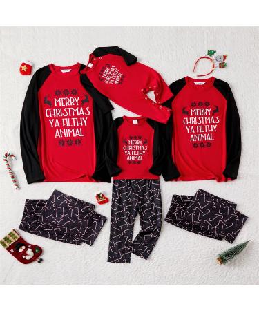 PatPat Family Matching Christmas Pajamas Set - Red Tree Snowflake Print Sleepwear for Baby 6-9 Months - Buy Online on SooperMarket.com