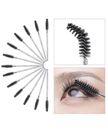 200 Crystal Disposable Lip Brush and Eyebrow Spoolie Mascara Wands Kit (Black) - Makeup Beauty Tool Set - Buy Online on SooperMarket.com