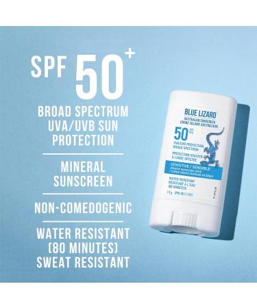BLUE LIZARD Sensitive Skin Sunscreen Combo Pack for Face & Body SPF30 Mineral Sunscreen for Face Fragrance-Free SPF 50 Lotion for Body SPF 50 Stick 3 Count 89 ml Tube 48g Tube and 14g Stick - Buy Online on SooperMarket.com