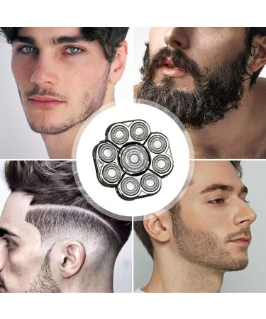 Barturer Replacement Cheese Heads for Men | Universal 9-Head Handlers & Double Ring Neamou Silver - Premium Body Hair Replacement Heads - Buy Online on SooperMarket.com