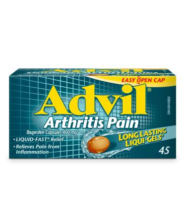 Advil Arthritis Pain (45 Count) 400 mg ibuprofen Inflammation and Temporary Pain Reliever 45 Count (Pack of 1)