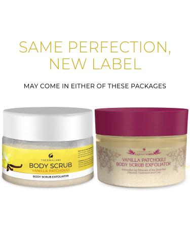Organic Vanilla Patchouli Body Scrub Exfoliator | Deep Cleanse Soft Skin & Acne Treatment | Ideal for Self Tanning - Buy Online on SooperMarket.com
