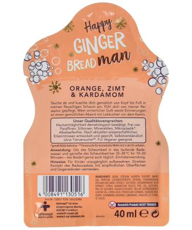 Buy Tetesept Nursing Foambad Happy Gingerbread Man - Fluffy Winter Bath Foam 40ml | Nourishing Fragrance Experience - Buy Online on SooperMarket.com