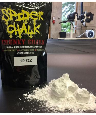 Spider Chalk Chunky Chalk 12 oz Bag - Extra Dry & Long-Lasting Grip for Rock Climbing, Bouldering, Gym | Powder & Block Mix - Buy Online on SooperMarket.com