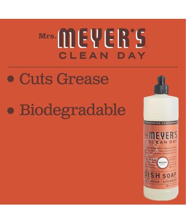 MRS. MEYER'S CLEAN DAY Radish Liquid Dish Soap - Biodegradable 16 fl. oz | Eco-Friendly Dishwashing Solution - Buy Online on SooperMarket.com