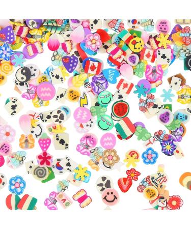 CCINEE Nail Art Slices 3D Assorted Fruit Slices Animal Flower Polymer Clay Slices for Slime Craft 4500PCS 1/5 Inch Style 1 - Buy Online on SooperMarket.com