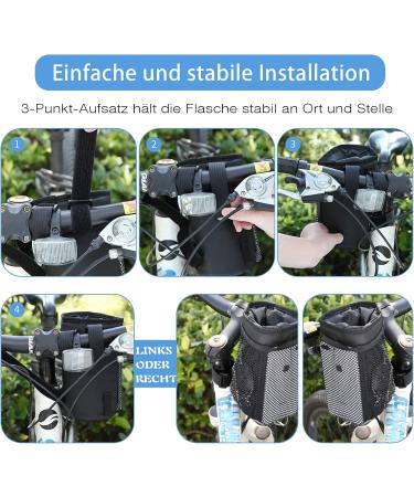 Seacool MTB Bike Bottle Holder - Waterproof Durable Bicycle Cup Holder for Drinks - 1PC Black - Buy Online on SooperMarket.com