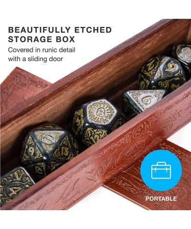 Wiz Dice Titan: Polyhedral Large Dice Set for RPG Games - Includes Wooden Dice Box - DND Jumbo Dice Set - Perfect for Dungeons and Dragons Adventure by Dungeon Master Nyx - Buy Online on SooperMarket.com