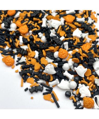 Manvscakes Sprinkles - Themed Sprinkles for Cake Decorating, Sprinkle Mix for Cookies, Ice Cream, Fondant Cake, Caramel Apples, Cupcakes & Other Desserts, Assorted Halloween & Fall Sprinkles, 3.6 oz