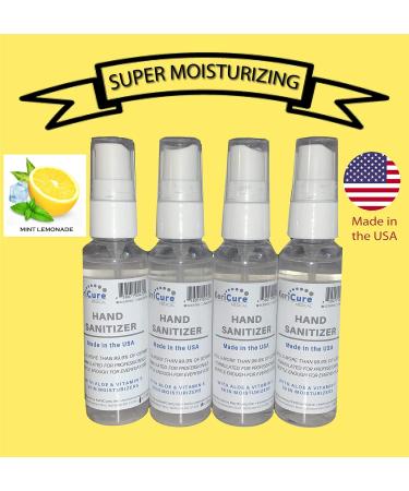 2 Pack Lemonade Scented Hand Sanitizer Sprays with Organic Aloe Vera - Made in USA | Woman Owned Business - Buy Online on SooperMarket.com