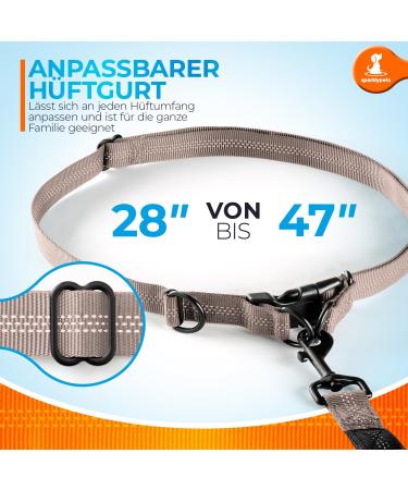 2-in-1 Jogging Line & Dog Leash for Large/Medium Dogs | Double Handle Belly Belt Leash - Perfect for Walking Jogging & Hiking - Army Green - Buy Online on SooperMarket.com
