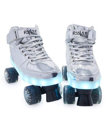 Chicago Skates Pulse Light Up Quad Skates Silver 4