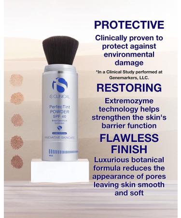 iS CLINICAL PerfecTint Powder SPF 40 Ivory - Tinted Loose Face Powder with SPF for Flawless Makeup Finish - Buy Online on SooperMarket.com