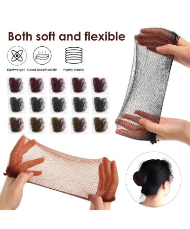 Buy Wllhyf 30-Piece Invisible Elastic Hair Nets for Women & Girls | Perfect for Foodservice Sleeping & Dance Styling - Buy Online on SooperMarket.com