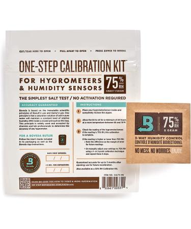 Boveda One Step Hygrometer Mess Free Calibration Kit  Preloaded 75% RH 2-Way Humidity Control  Hygrometer Accuracy  Precise Test for Digital and Analog Hygrometers and Humidity Sensors  1 Count - Buy Online on SooperMarket.com