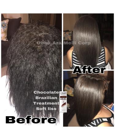 Brazilian Keratin Soft Liss Chocolate Kit 8oz - Best Hair Treatment for Smooth Shiny Hair | International Shipping Available - Buy Online on SooperMarket.com