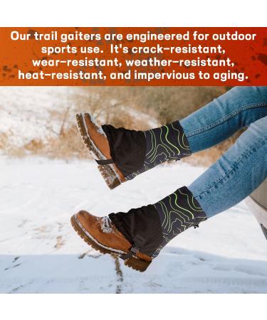 Pilipane Trail Gaiters Low Gaupche Unisex | Water-Resistant Hiking Ankle Gaiters for Men & Women - Yellow Army Green | Optimal Protection for Outdoor Adventures - Buy Online on SooperMarket.com