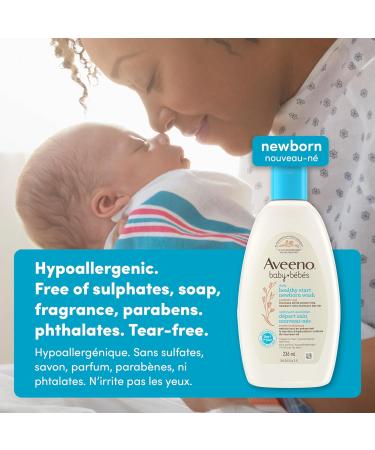 Aveeno Baby Daily Healthy Start Newborn Wash Oat Paraben-Free Body Wash Cleanser Delicate Skin Fragrance Free 236-mL - Buy Online on SooperMarket.com