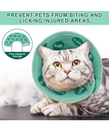 Heyu-Lotus Cat Cone Collar Soft Adjustable Recovery Collar | Green-M 21-28cm - Buy Online on SooperMarket.com