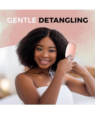 Lily England Curly Hair Brush for Pain-Free Detangling & Styling - Ideal for 3c to 4c Curly Hair - Flexible Bristles for Wet & Dry Hair - Rose Gold - Buy Online on SooperMarket.com
