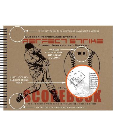 Perfect Strike Baseball Scorebook with Rules and Scoring Instructions - Heavy-Duty for Baseball & Softball - Buy Online on SooperMarket.com