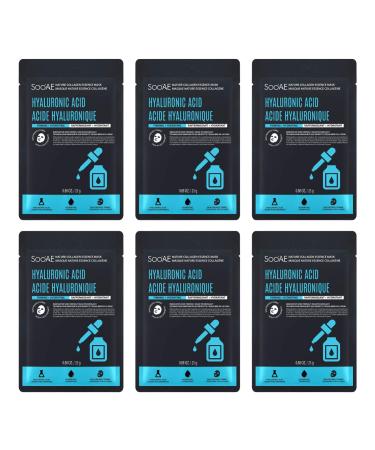 Soo'AE Nature Collagen Essence Mask Hyaluronic Acid 6 Count 1 Count (Pack of 6) Hyaluronic Acid