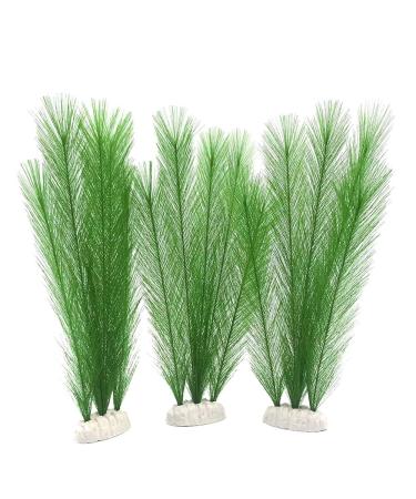 Begondi's aquarium decorations aquarium artificial green aquatic plants made of silk fabrics and plastic safe for all fish and pets set (30cm)