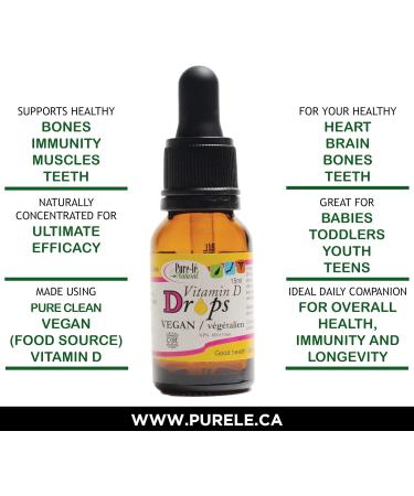 Vegan Vitamin D drops for teens adults and seniors - Non-GMO Gluten-free all Natural - 1000 IU 1 drop 100% Daily Value - Safe & Easy Concentration for Teens Adults as well as Seniors - 15 mL over 365 Doses! - Easy-to-Use neck dropper - No artificial Flavo - Buy Online on SooperMarket.com