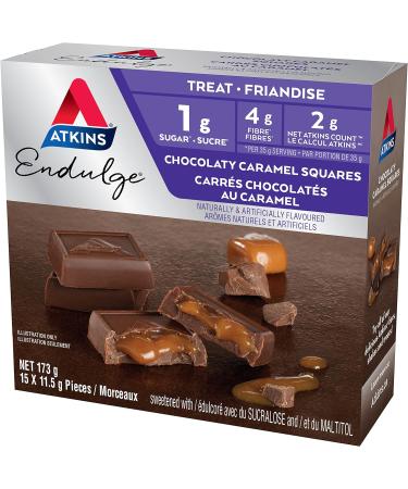 Atkins Endulge Treats Milk Chocolate Caramel Squares Low Sugar Keto Friendly High Fibre & Protein Bars - Chocolaty Peanut Butter Low Sugar Keto Friendly High Protein High Fibre Chocolate Caramel Endulge Treats+ Protein Bars - Buy Online on SooperMarket.com