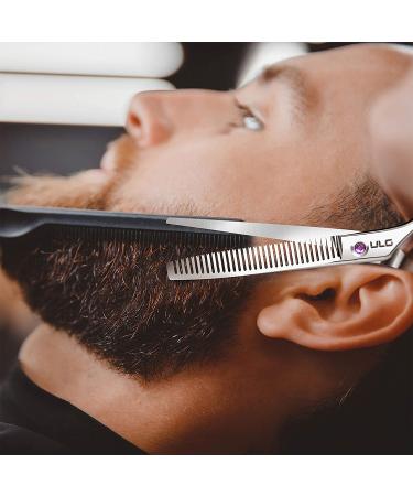 ULG 6.5 inch Hair Thinning Scissors - Professional Barber Shears for Hair Cutting and Texturizing - Japanese Stainless Steel Razor Edge Teeth Blending Scissor for Home Salon - Buy Online on SooperMarket.com