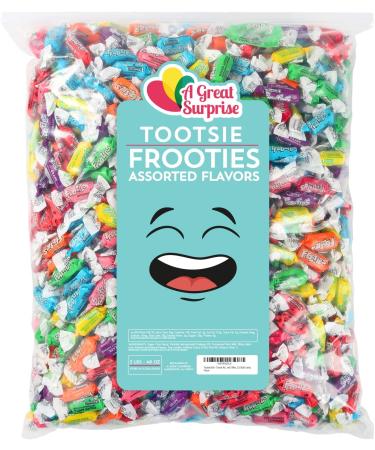 Tootsie Frooties Assorted Flavored Taffies 3 LB Bulk Candy - Tootsie Roll Fruit Chews - Buy Online on SooperMarket.com