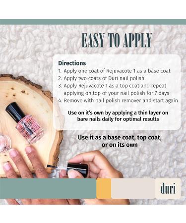 Duri Rejuvacote 1 Nail Growth System - Original Maximum Strength Formula - Pack of 3-0.45 fl. oz - Nail Strengthener and Growth - Base & Top Coat - Buy Online on SooperMarket.com